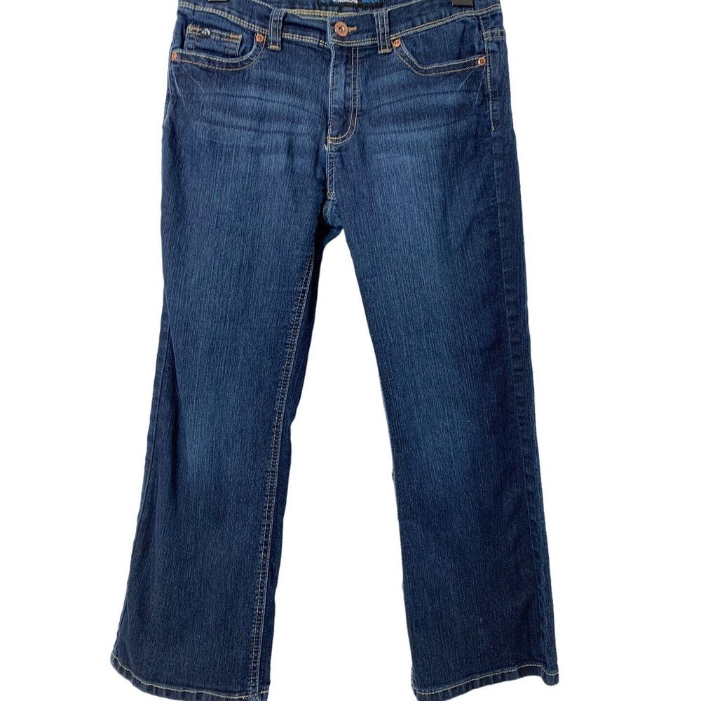 Jordache Jeans Girls Size 14 1/2 Plus Bootcut Stretch Dark Wash Denim